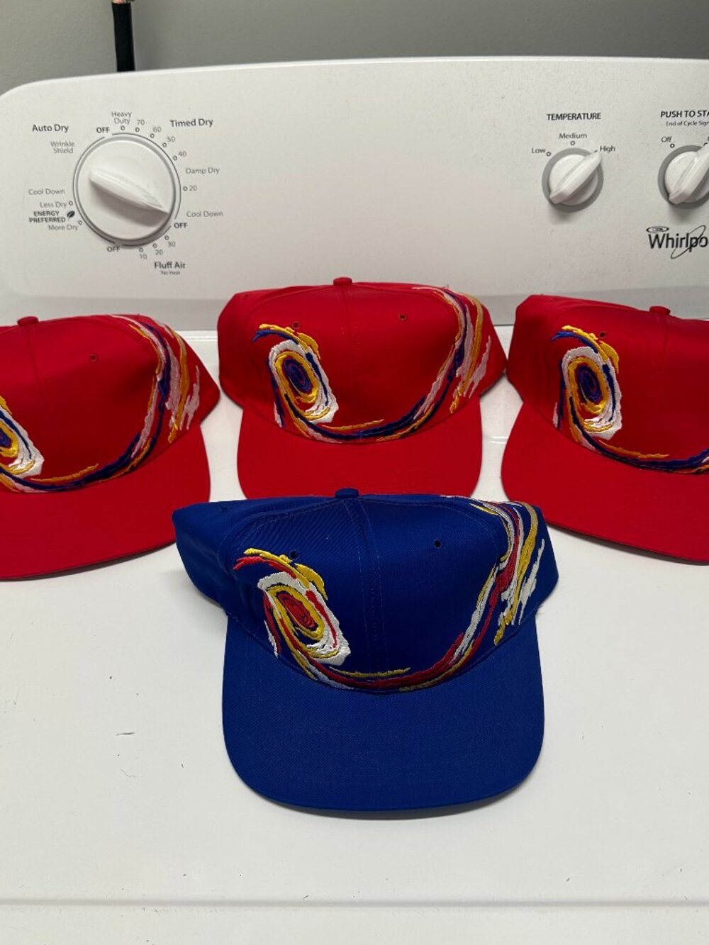 Vintage Nissun Snapback Hat Lot Bundle Blue/Red Embroidered Wave Nascar 4